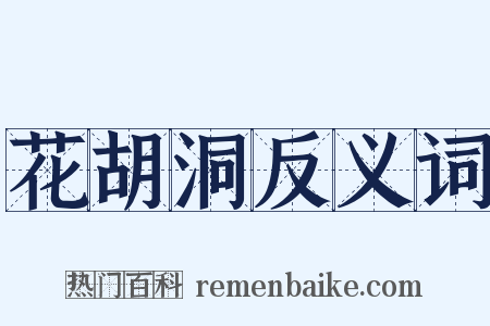 花胡洞反义词是什么意思的图片